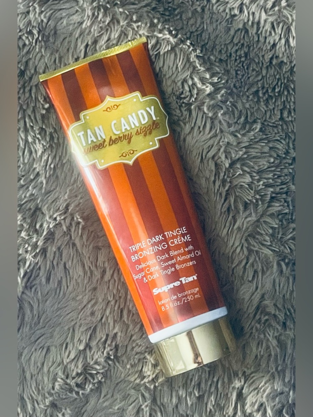 NEW Tan Candy Sweet Berry Sizzle Triple Dark Tingle Bronzing Crème